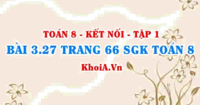 Bài 3.27 trang 66 SGK Toán 8 tập 1 Kết nối tri thức